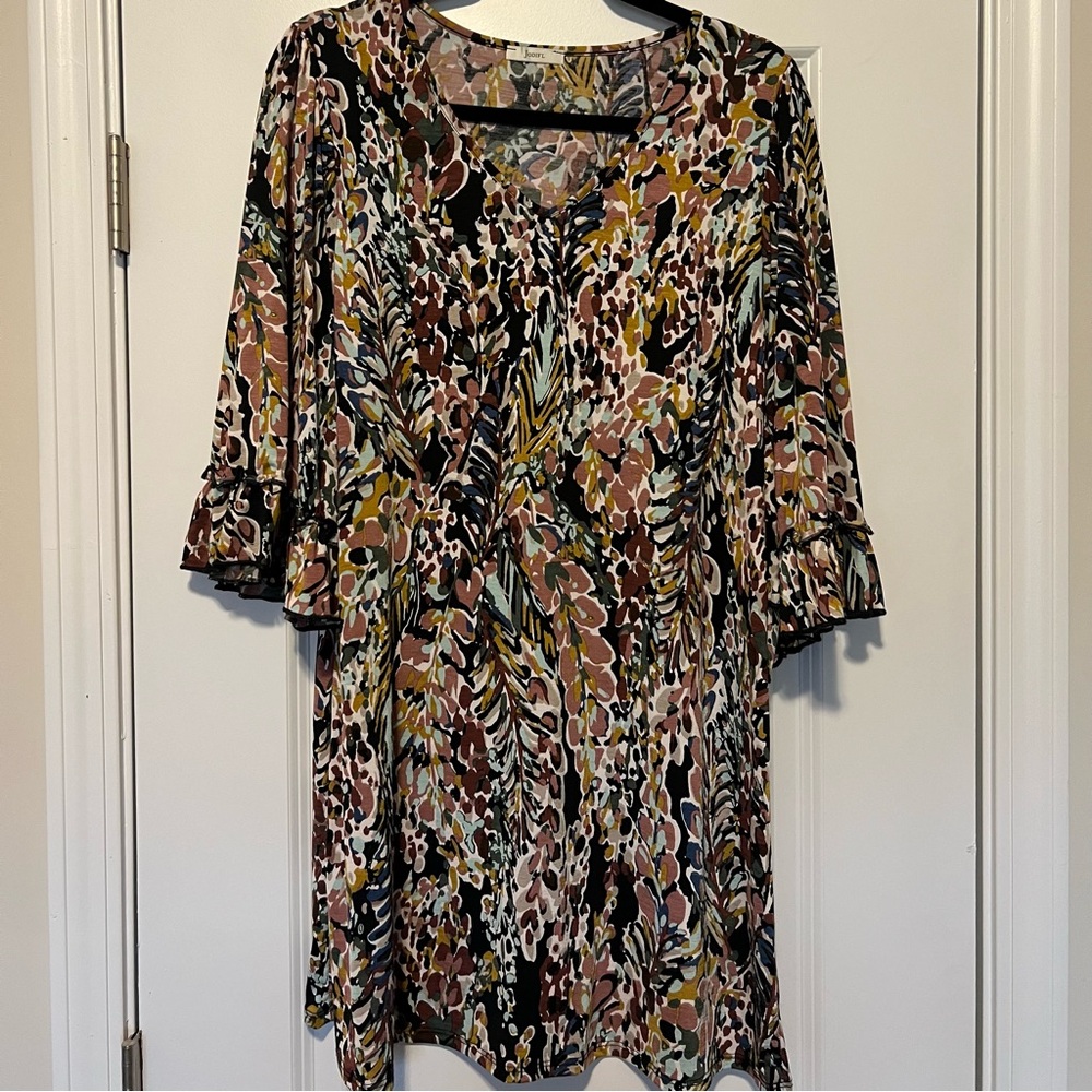 Multicolor Abstract Print Dress